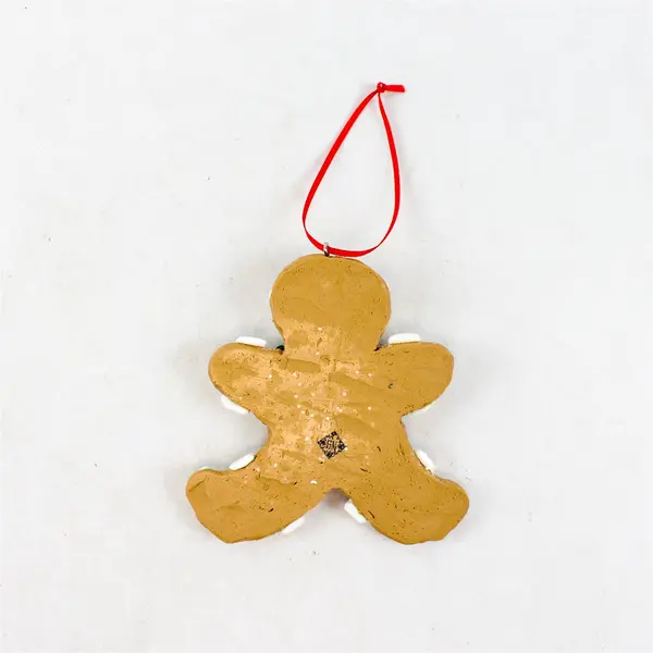 Gingerbread Man Ornament Christmas Holiday Collectible Used 4"