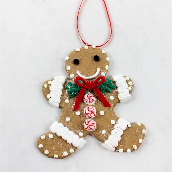 Gingerbread Man Ornament Christmas Holiday Collectible Used 4"
