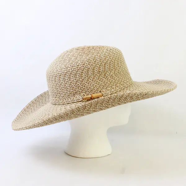Nine & Co By Nine West Women's Woven Sun Beach 4" Wide Brim Hat One Size