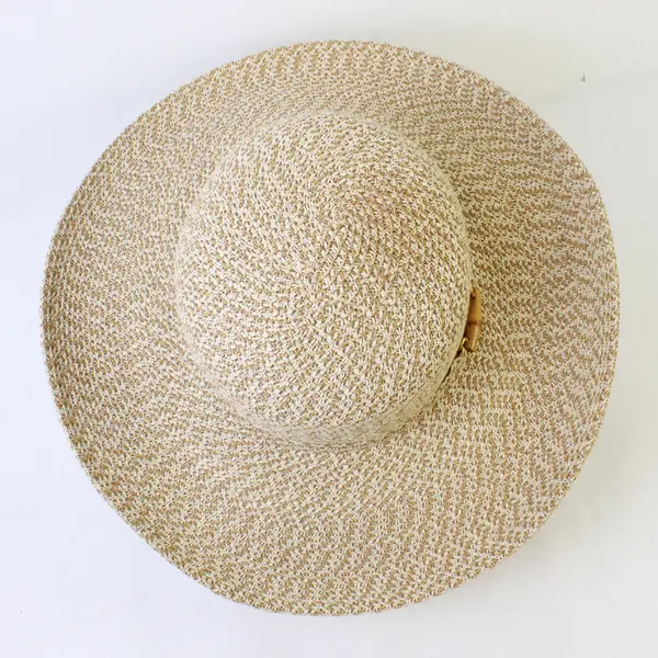 Nine & Co By Nine West Women's Woven Sun Beach 4" Wide Brim Hat One Size