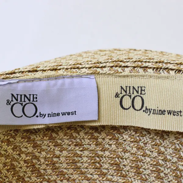 Nine & Co By Nine West Women's Woven Sun Beach 4" Wide Brim Hat One Size