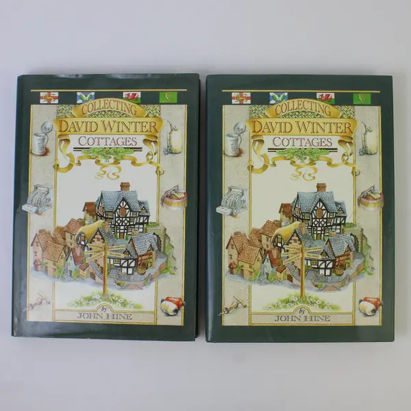 Lot of 2 Collecting David Winter Cottages by John Hine 1989 Hardcover DJ Good