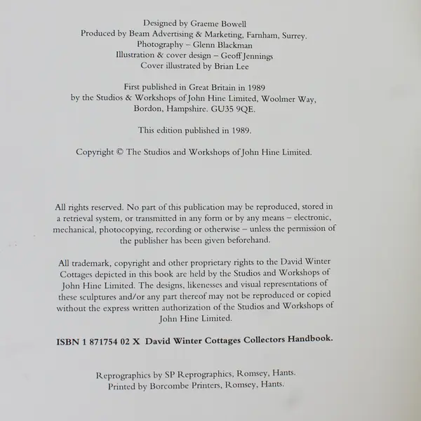 Lot of 2 Collecting David Winter Cottages by John Hine 1989 Hardcover DJ Good