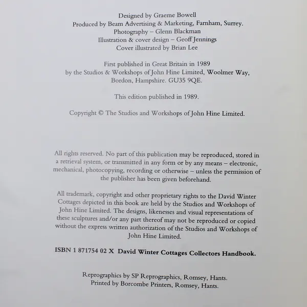 Lot of 2 Collecting David Winter Cottages by John Hine 1989 Hardcover DJ Good