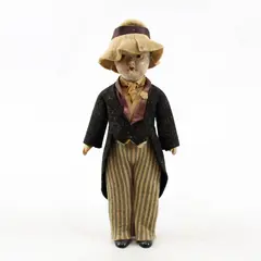 Vintage Mid-Century Groom Doll 7in Needs Restoration