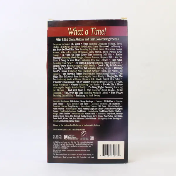 What A Time! Gaither Gospel Series VHS 2001 Concert Tape