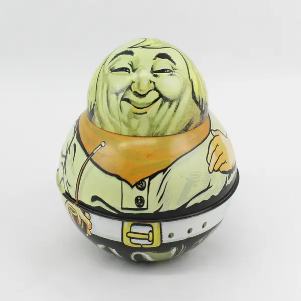 Vintage 1979 Bristol Ware Roly Poly Cowboy Tin 7"