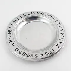 VTG RWP Wilton Pewter ABC 123 Plate 9"