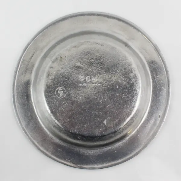 VTG RWP Wilton Pewter ABC 123 Plate 9"