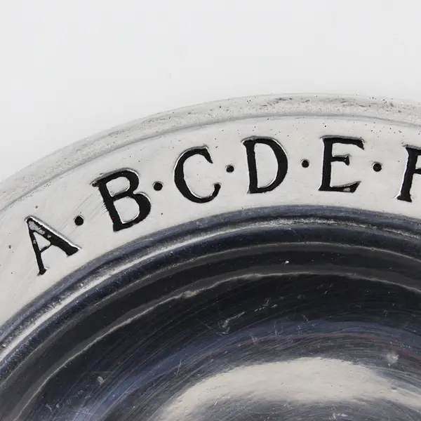 VTG RWP Wilton Pewter ABC 123 Plate 9"