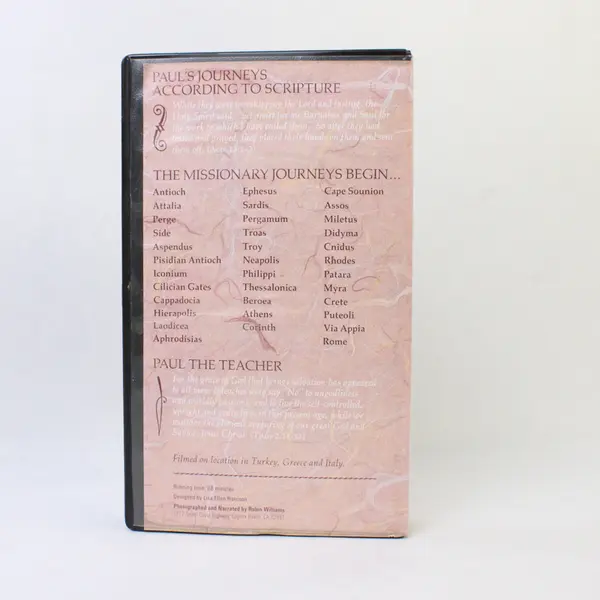 Paul's Journeys According to Scripture VHS Robin Williams Narrated