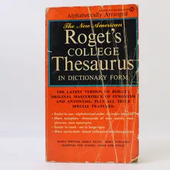 The New American Roget's College Thesaurus in Dictionary Form 1962 