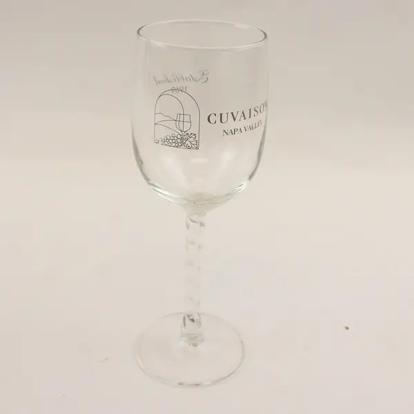Cuvaison Napa Valley Established 1969 Clear Glass Stemmed Wine Glass 8" Tall