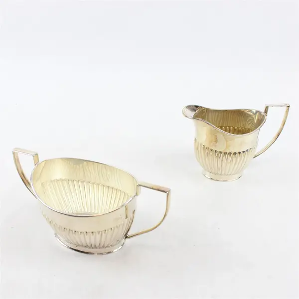 Vintage Cheltenham Silverplate Creamer and Sugar Bowl Set