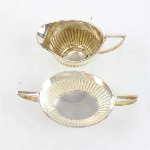 Vintage Cheltenham Silverplate Creamer and Sugar Bowl Set