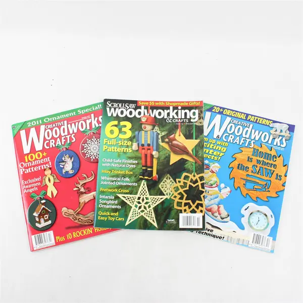 Lot of 3 Woodworking Magazines - Creative Woodworks & Scroll Saw Holiday 2011