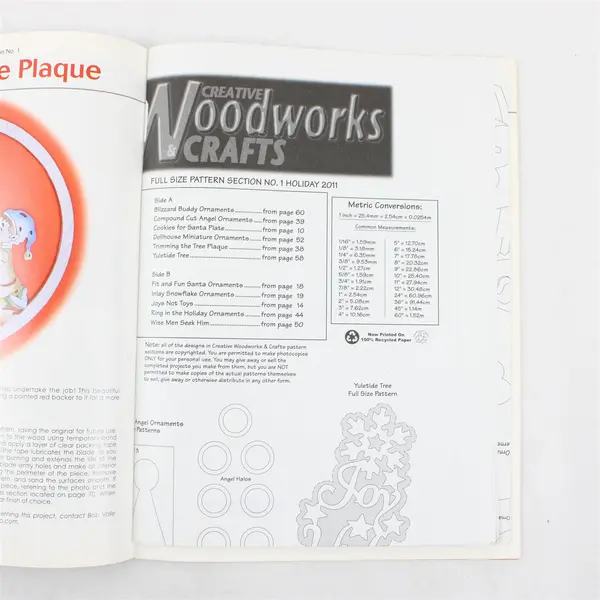 Lot of 3 Woodworking Magazines - Creative Woodworks & Scroll Saw Holiday 2011