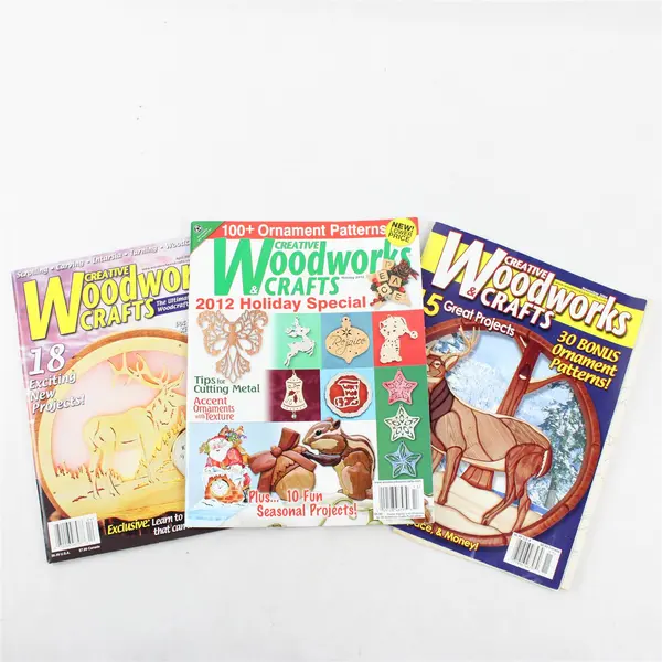 Lot of 3 Creative Woodworks & Crafts Magazines Apr 2003 Nov 2004 Holiday 2012