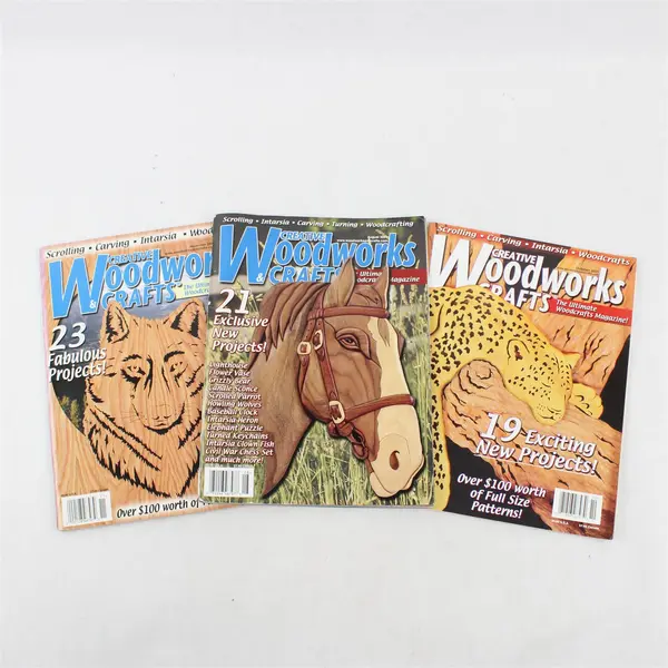 Lot of 3 Creative Woodworks & Crafts Magazines Oct 2001 Nov 2001 Aug 2003