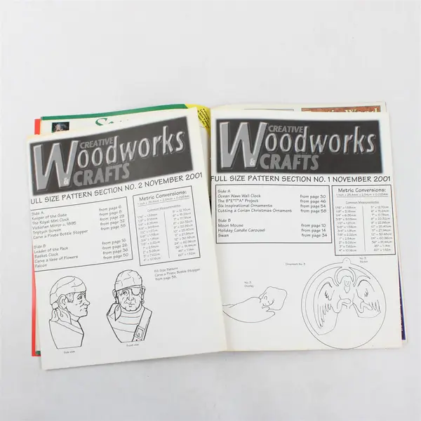 Lot of 3 Creative Woodworks & Crafts Magazines Oct 2001 Nov 2001 Aug 2003