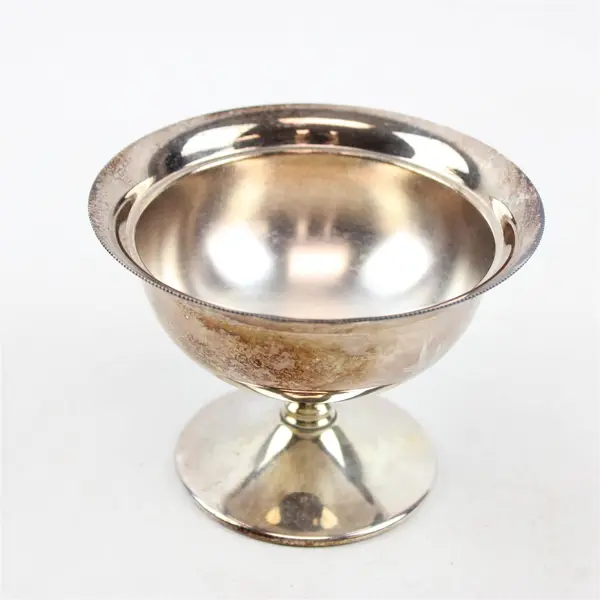 Vintage William Adams Quality Silverplate Pedestal Bowl 3-1/4" 