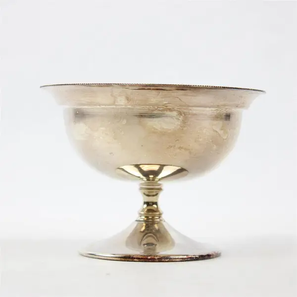 Vintage William Adams Quality Silverplate Pedestal Bowl 3-1/4" 