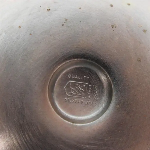 Vintage William Adams Quality Silverplate Pedestal Bowl 3-1/4" 