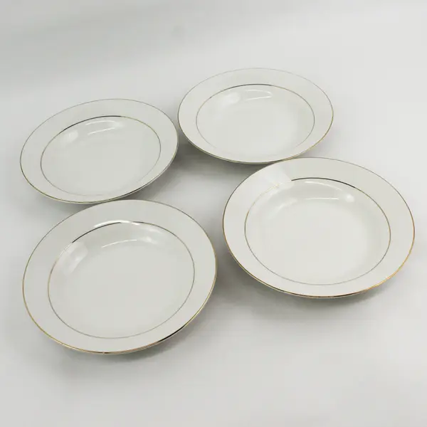 Set of 4 Royal Majestic D'or 8404 Wide Rimmed 8" Soup Bowls