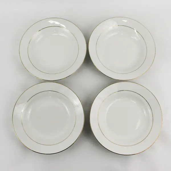 Set of 4 Royal Majestic D'or 8404 Wide Rimmed 8" Soup Bowls