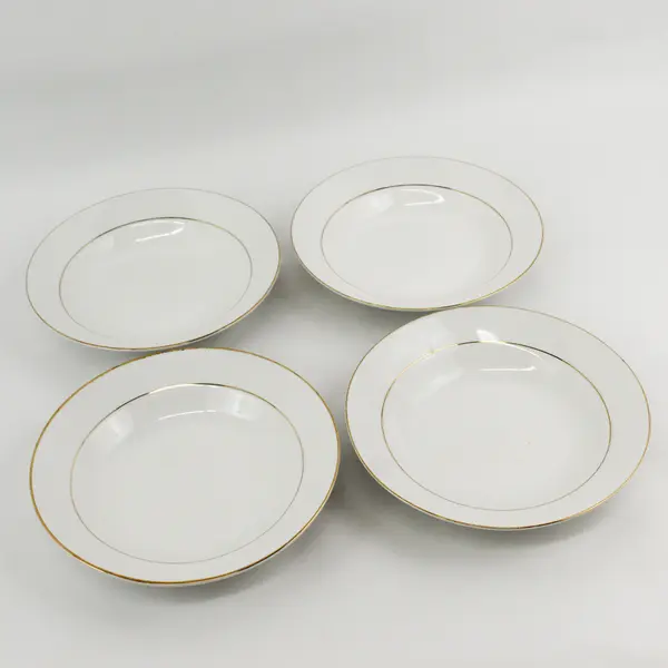Set of 4 Classic Gold 215 Wide Rimmed 8" Soup Bowls