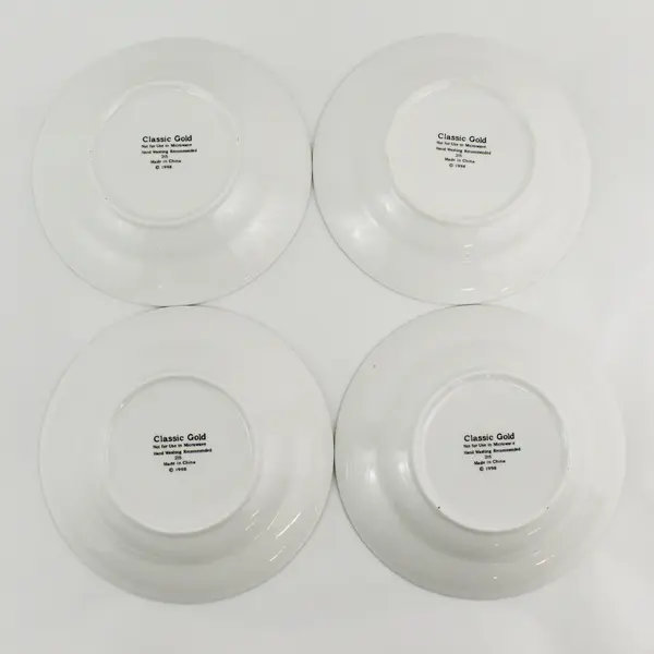 Set of 4 Classic Gold 215 Wide Rimmed 8" Soup Bowls