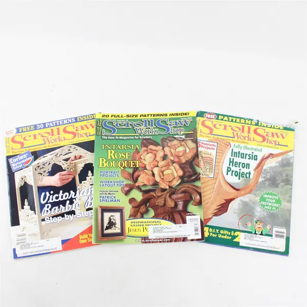 Lot of 3 Scroll Saw Work Shop Magazines Spring 2003, Summer 2002, Spring 2002