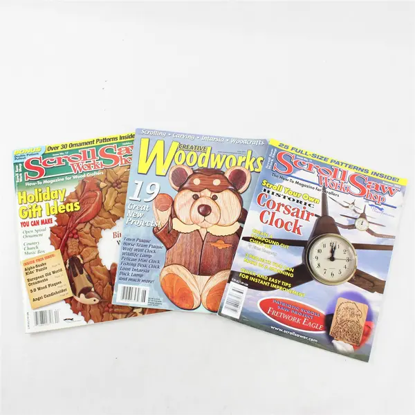 Lot of 3 Woodworking Magazines: Scroll Saw Work Shop & Creative Woodworks