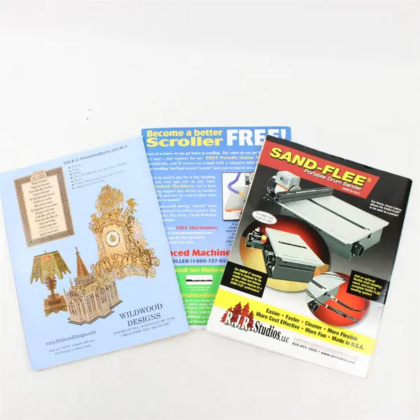 Lot of 3 Woodworking Magazines - Creative Woodworks 2011/2012; Scroll Saw 2007