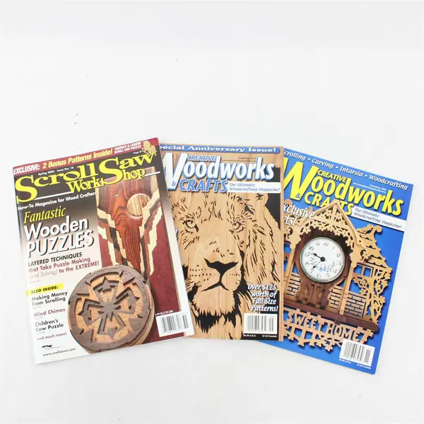 Lot of 3 Woodworking Mags: Scroll Saw Work Shop 2005 & Creative Woodworks 2002
