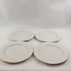 Set of 4 Royal Majestic Fine China D'Or 8404 Pattern Dinner Plates 10.5"