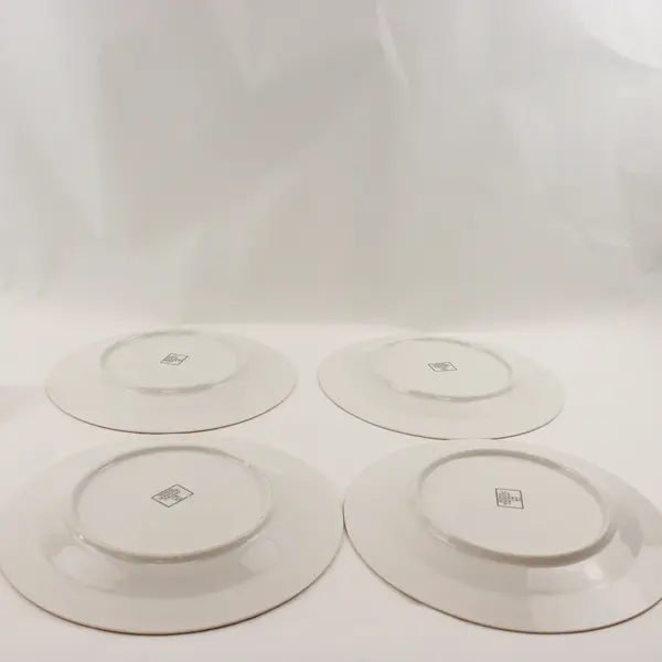 Set of 4 Royal Majestic Fine China D'Or 8404 Pattern Dinner Plates 10.5"