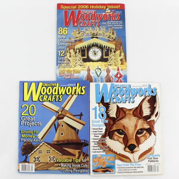 Lot of 3 Creative Woodworks & Crafts Magazines Holiday/Apr/Sep 2006
