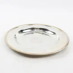 WM Rogers Round Engraved Silverplate Platter 10"