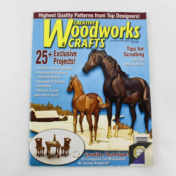 Lot of 3 Woodworking Magazines: Creative Woodworks & Scroll Saw