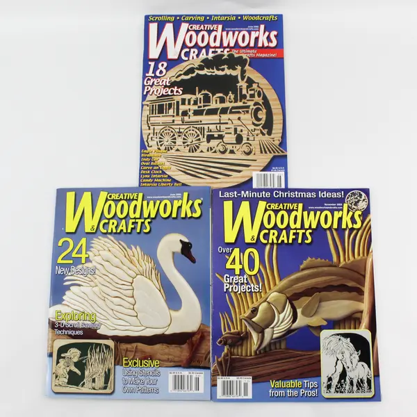 Lot of 3 Creative Woodworks & Crafts Magazines Nov 2005 Jun 2006 Jun 2002