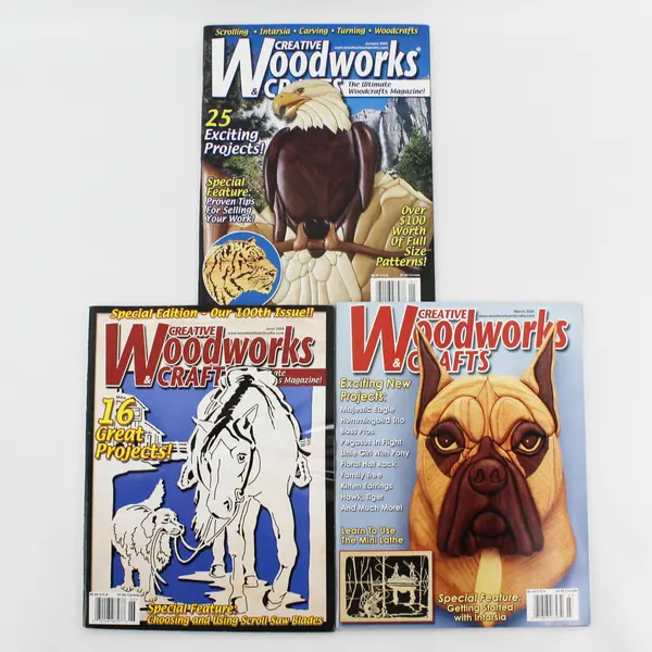 Lot of 3 Creative Woodworks & Crafts Magazines Jan 2004 Jun 2004 Mar 2005