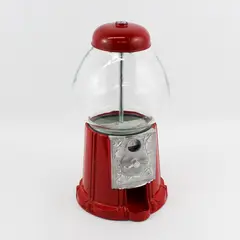 Vintage Red Cast Iron Vending Gumball Candy Machine 15"