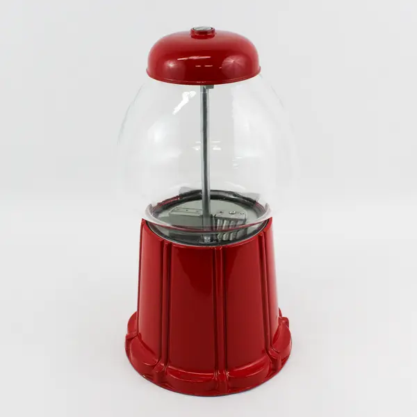 Vintage Red Cast Iron Vending Gumball Candy Machine 15"