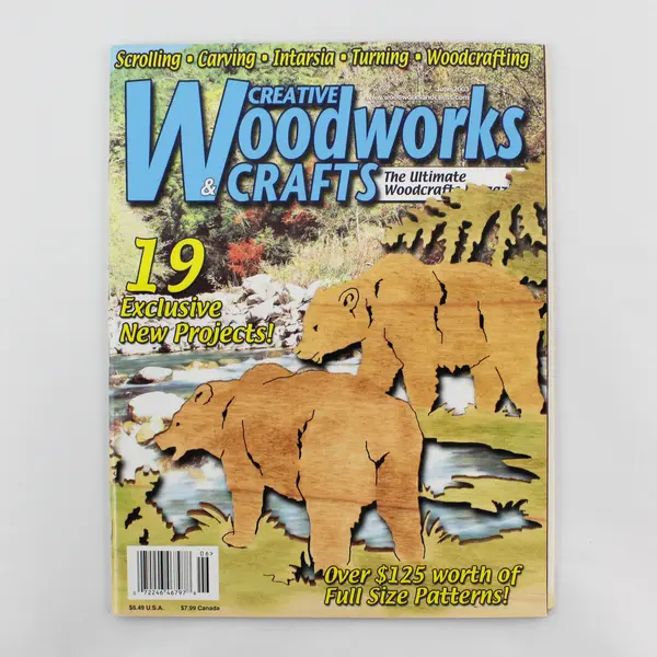 Lot of 3 Woodworking Magazines: Creative Woodworks, Scroll Saw