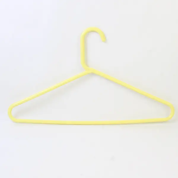 Mixed Lot of 10 Beige and Yellow Plastic Clothes Hangers