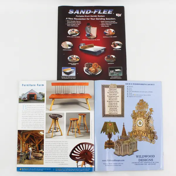 Lot of 3 Woodworking Magazines - Scroll Saw, Creative Woodworks, Fine