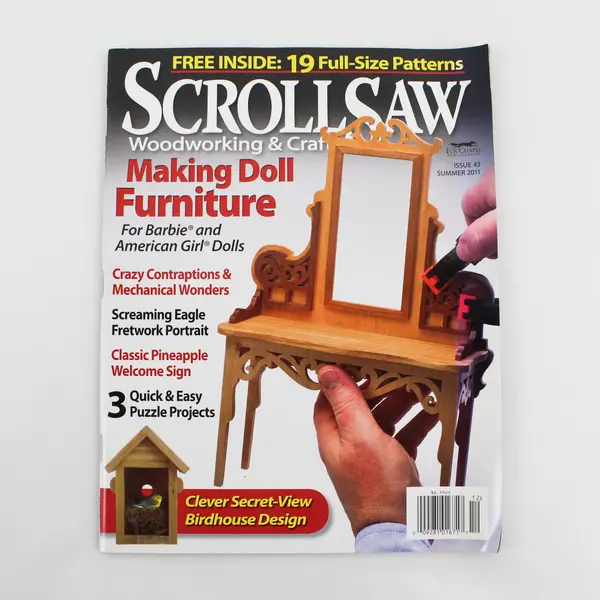 Lot of 3 Woodworking Magazines - Scroll Saw, Creative Woodworks, Fine