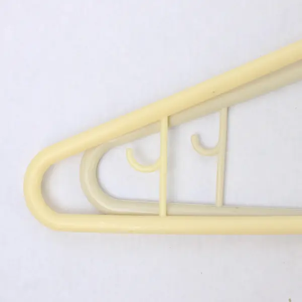 Lot of 10 Butter Yellow Plastic Clothes Hangers