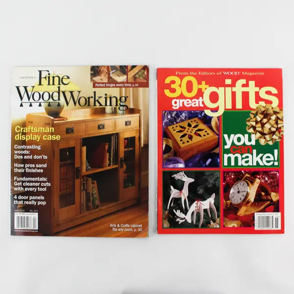 Lot of 2 Woodworking Magazines: Wood Jan 2002 & Fine Apr 2010